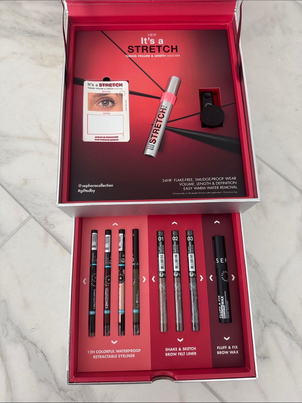 Sephora Collection "It's a Stretch" Mascara & Eye/Brow PR Box Gift Set - NEW!